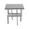 Armen Living Illusion Gray Wood End Table with Brushed Stainless Steel Base LCILLABSGR - alternate 4
